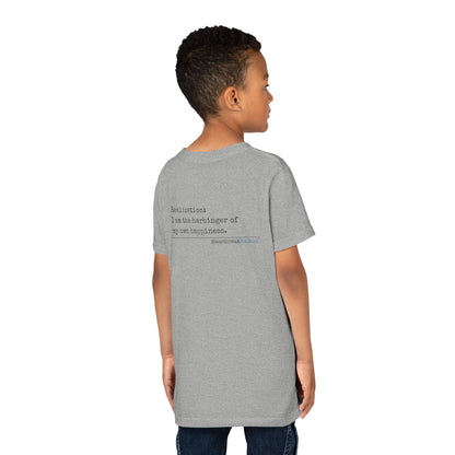 Harbinger of Happiness Haiku - Youth Medium-Weight Happiness Tee