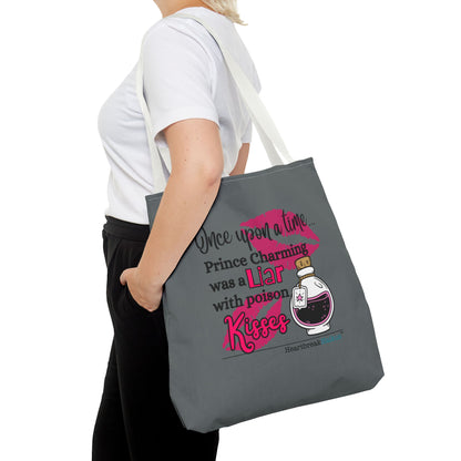 Prince Charming's Poison Kisses Haiku - Tote Bag (Dual-sided print in Moody Grey)