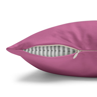 Medusa and Your Daddy Haiku - Faux Suede Square Pillowcase (in Candy Pink)