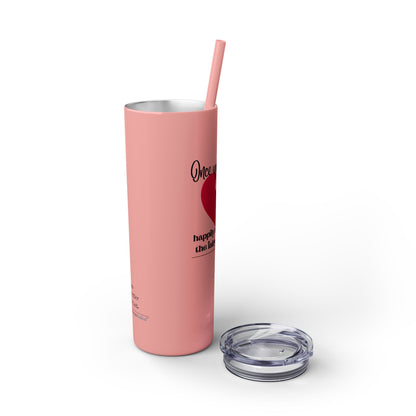 The Fairy Tale Died Haiku - Skinny Venti Tumbler with Eco-Friendly, Reusable, Matching Straw, 20oz