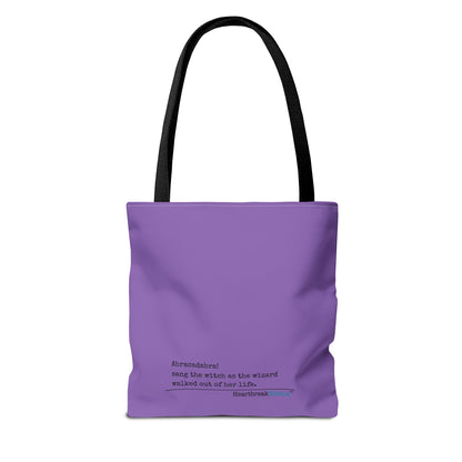 Abracadabra Sang the Witch Haiku - Tote Bag (Dual-sided print in Purple Grape)