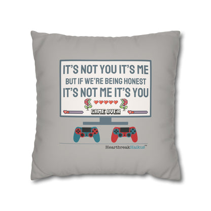 It's Not Me/You Haiku - Faux Suede Square Pillowcase