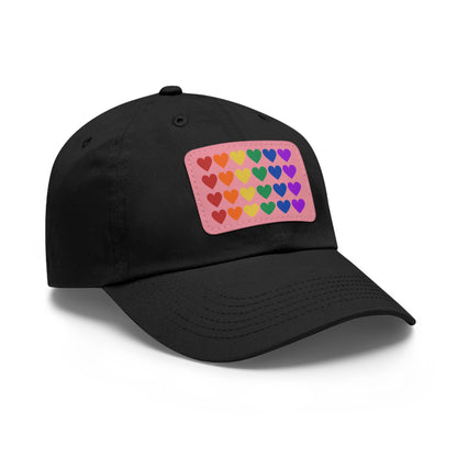 Rainbow Hearts - Adjustable Baseball Cap (4-Rows Design)