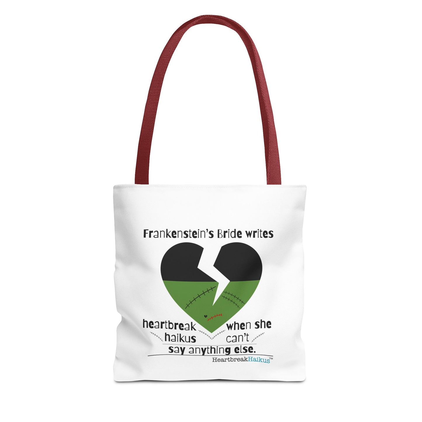 Frankenstein's Bride Writes Heartbreak Haikus - Tote Bag (Dual-sided print in Snow White)
