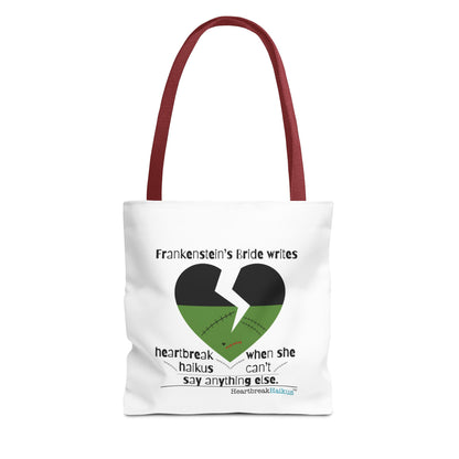 Frankenstein's Bride Writes Heartbreak Haikus - Tote Bag (Dual-sided print in Snow White)