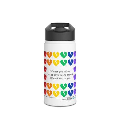 Copy of It's Not Me/You Haiku - Stainless Steel Water Bottle (Rainbow Heartbreak Collection)