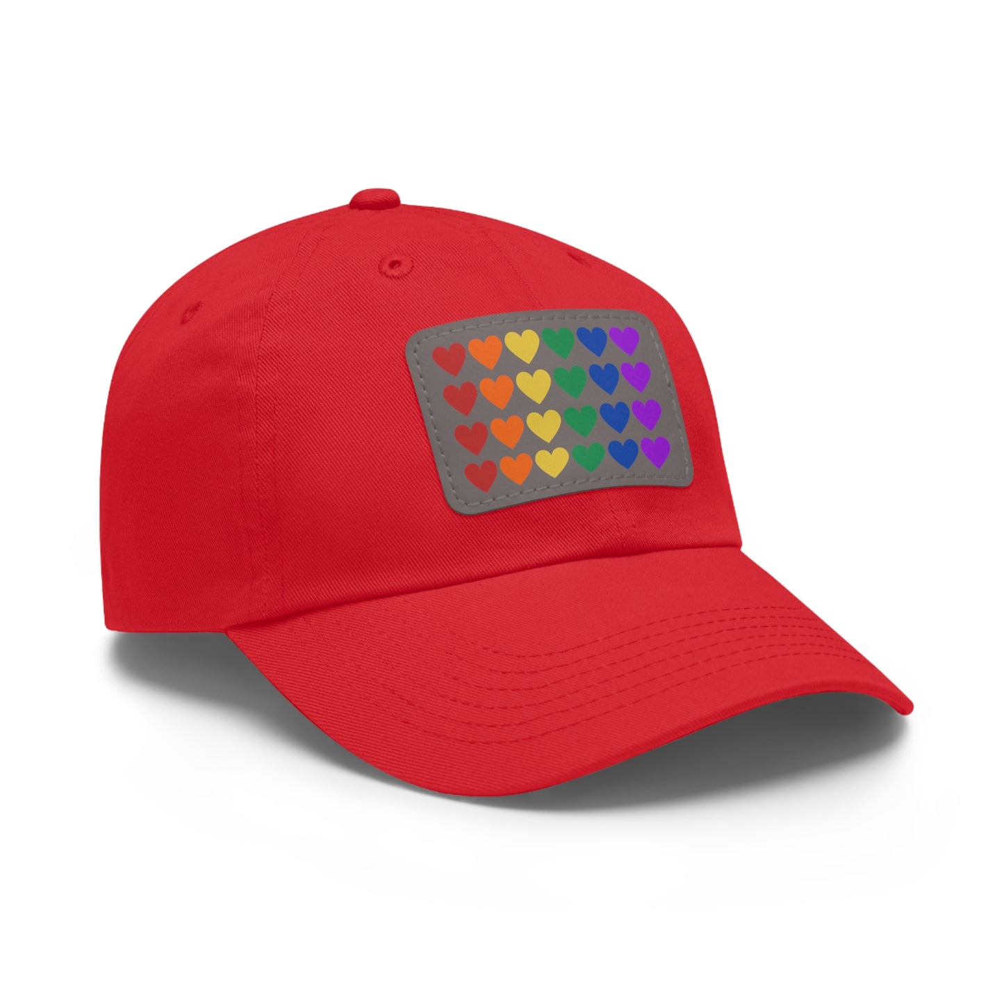 Rainbow Hearts - Adjustable Baseball Cap (4-Rows Design)