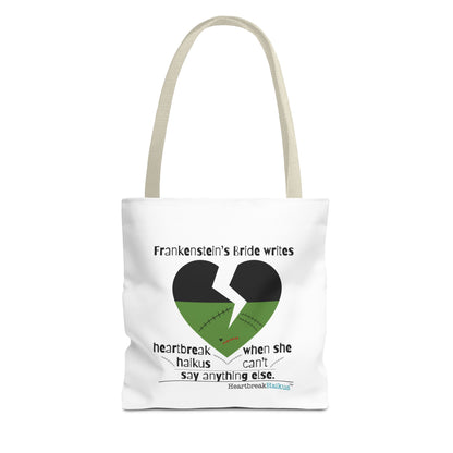 Frankenstein's Bride Writes Heartbreak Haikus - Tote Bag (Dual-sided print in Snow White)