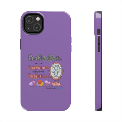 Harbinger of Happiness Tough Phone Cases (purple) available for iPhone 11-16 or Samsung Galaxy S21-S24