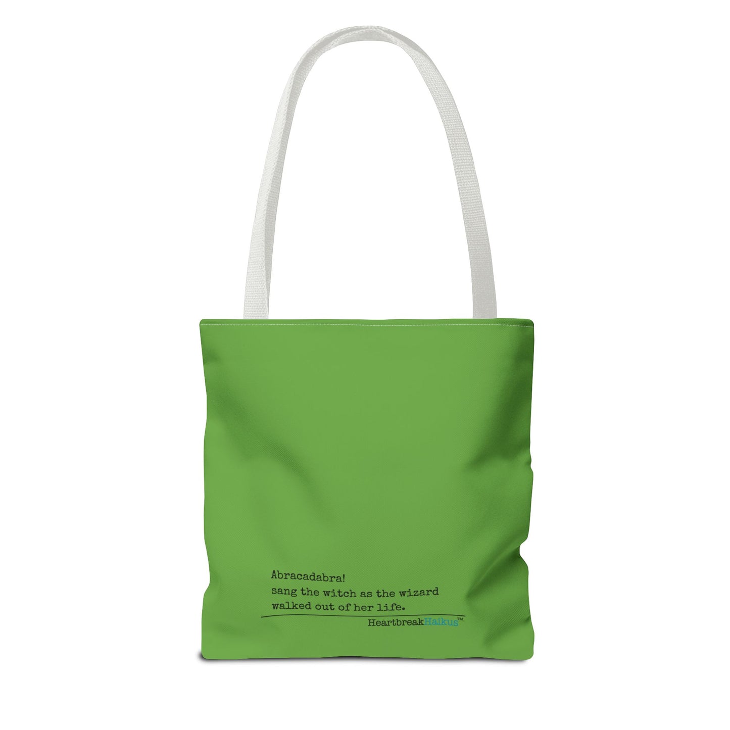 Abracadabra Sang the Witch Haiku - Tote Bag (Dual-sided print in Avocado Green)