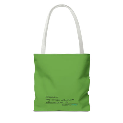 Abracadabra Sang the Witch Haiku - Tote Bag (Dual-sided print in Avocado Green)