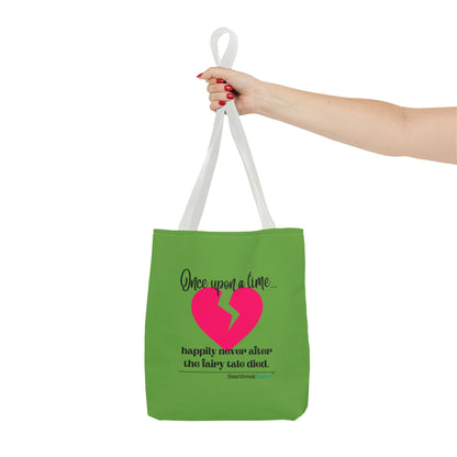 The Fairy Tale Died Haiku - Tote Bag (Dual-sided print in Wicked Green)