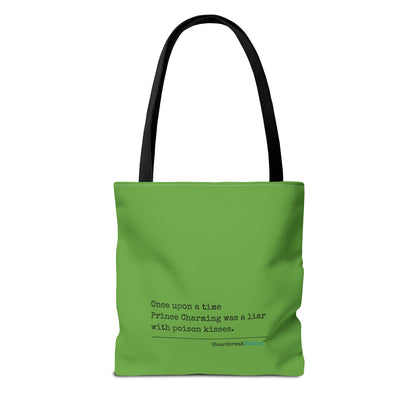 Prince Charming's Poison Kisses Haiku - Tote Bag (Dual-sided print in Wicked Green)