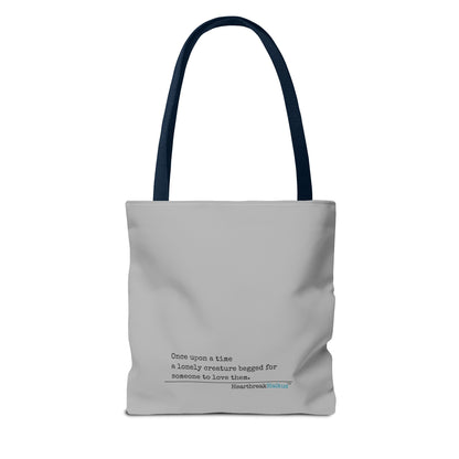 A Lonely Creature Begged Frankenstein Haiku - Tote Bag (Dual-sided print in light grey)