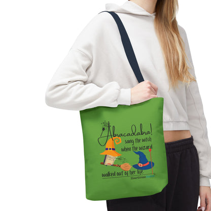 Abracadabra Sang the Witch Haiku - Tote Bag (Dual-sided print in Avocado Green)
