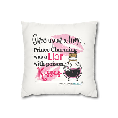 Prince Charming's Poison Kisses - Faux Suede Square Pillowcase