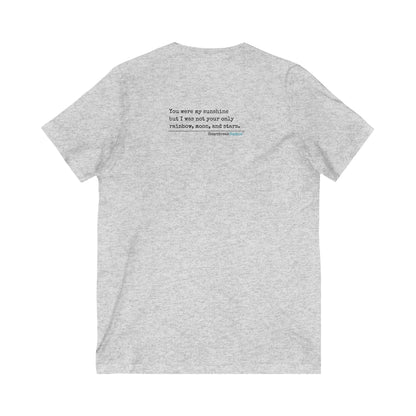 You Were My Sunshine Haiku - Unisex Jersey Short Sleeve V-Neck Tee
