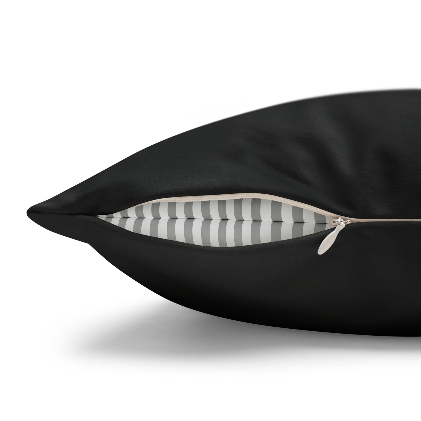 Rainbow Broken Hearts (on Midnight Black) - Faux Suede Square Pillowcase (Only Hearts Collection)