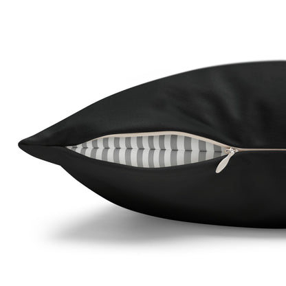 Rainbow Broken Hearts (on Midnight Black) - Faux Suede Square Pillowcase (Only Hearts Collection)