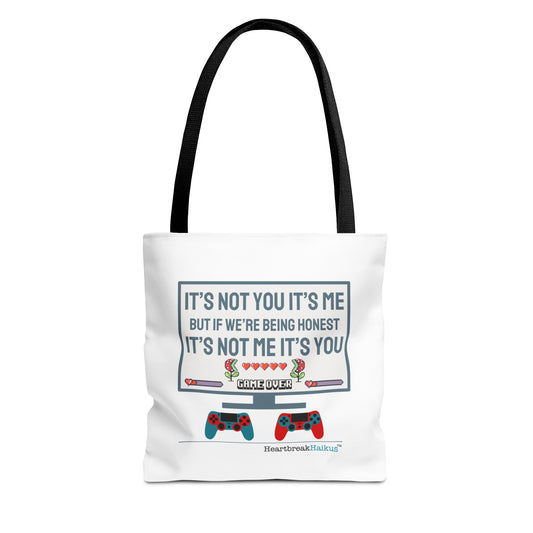It's not you/me... Tote Bag (Dual-sided design--illustration and poem in vintage typewriter font)