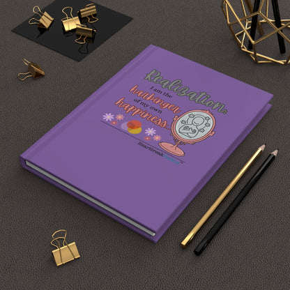 Harbinger of Happiness Haiku - Hardcover Journal in Lilac Purple