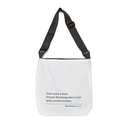 Prince Charming's Poison Kisses Haiku. Adjustable Tote Bag
