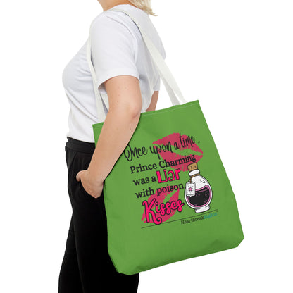 Prince Charming's Poison Kisses Haiku - Tote Bag (Dual-sided print in Wicked Green)
