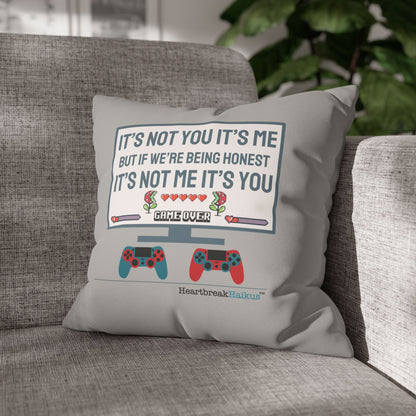 It's Not Me/You Haiku - Faux Suede Square Pillowcase