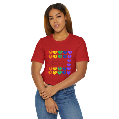 It's Not Me/You Haiku - Unisex Jersey T-Shirt  (Rainbow Hearts Collection)