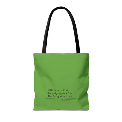 The Fairy Tale Died Haiku - Tote Bag (Dual-sided print in Wicked Green)