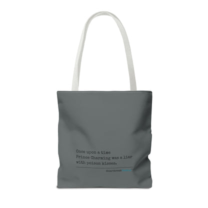 Prince Charming's Poison Kisses Haiku - Tote Bag (Dual-sided print in Moody Grey)