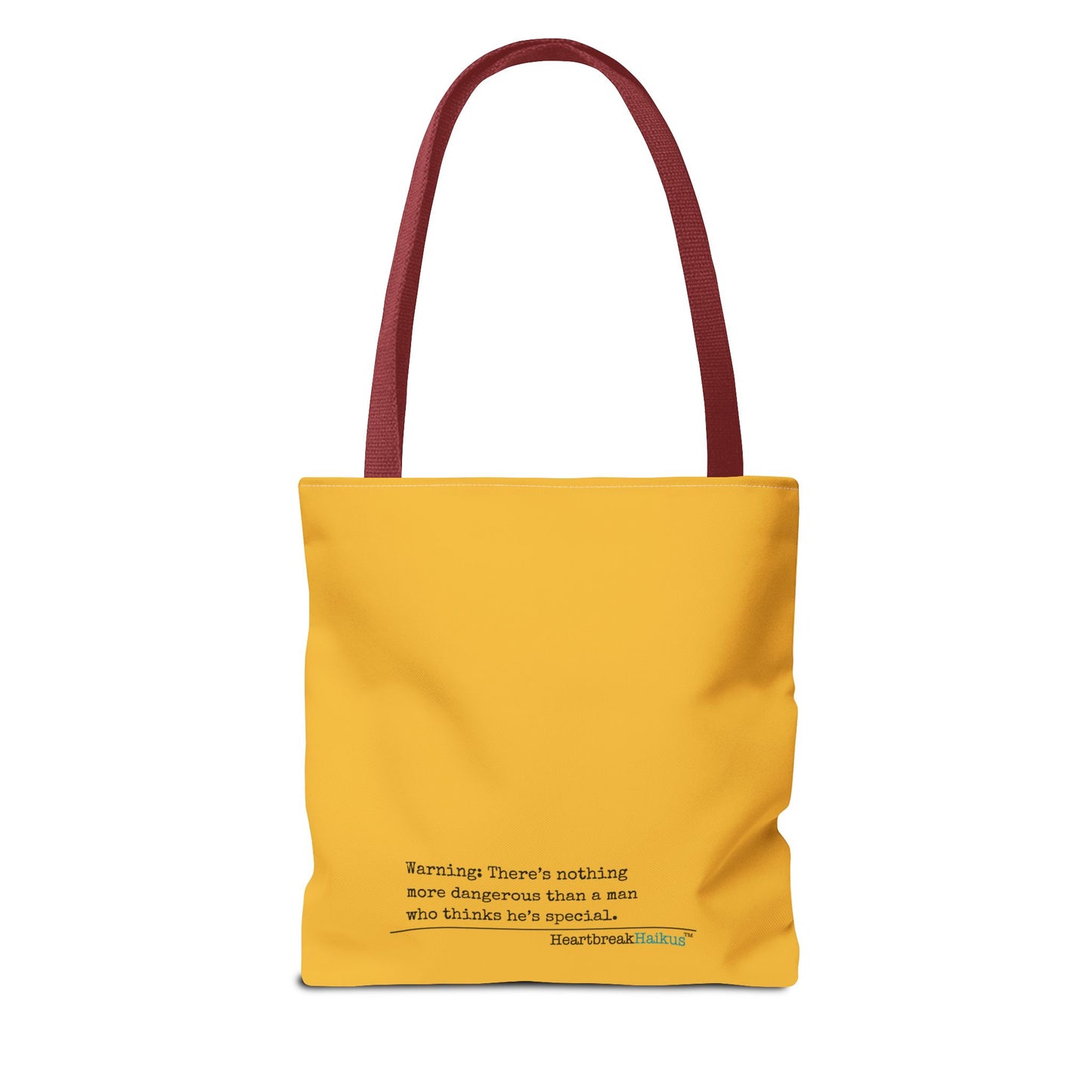 Warning: Dangerous Special Man Haiku Tote Bag (dual-sided design in Yellow Gold)