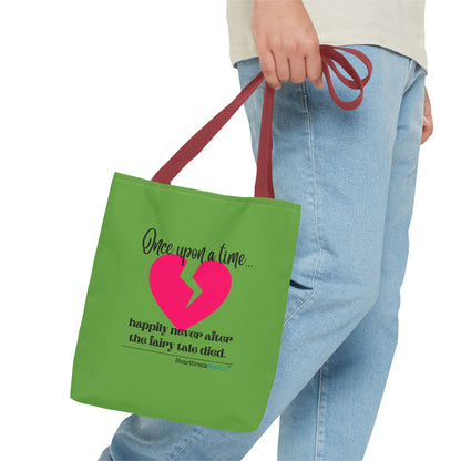 The Fairy Tale Died Haiku - Tote Bag (Dual-sided print in Wicked Green)
