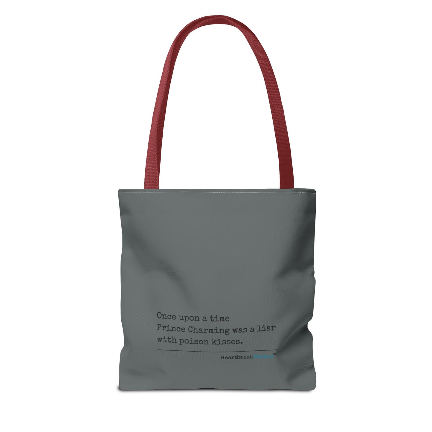 Prince Charming's Poison Kisses Haiku - Tote Bag (Dual-sided print in Moody Grey)