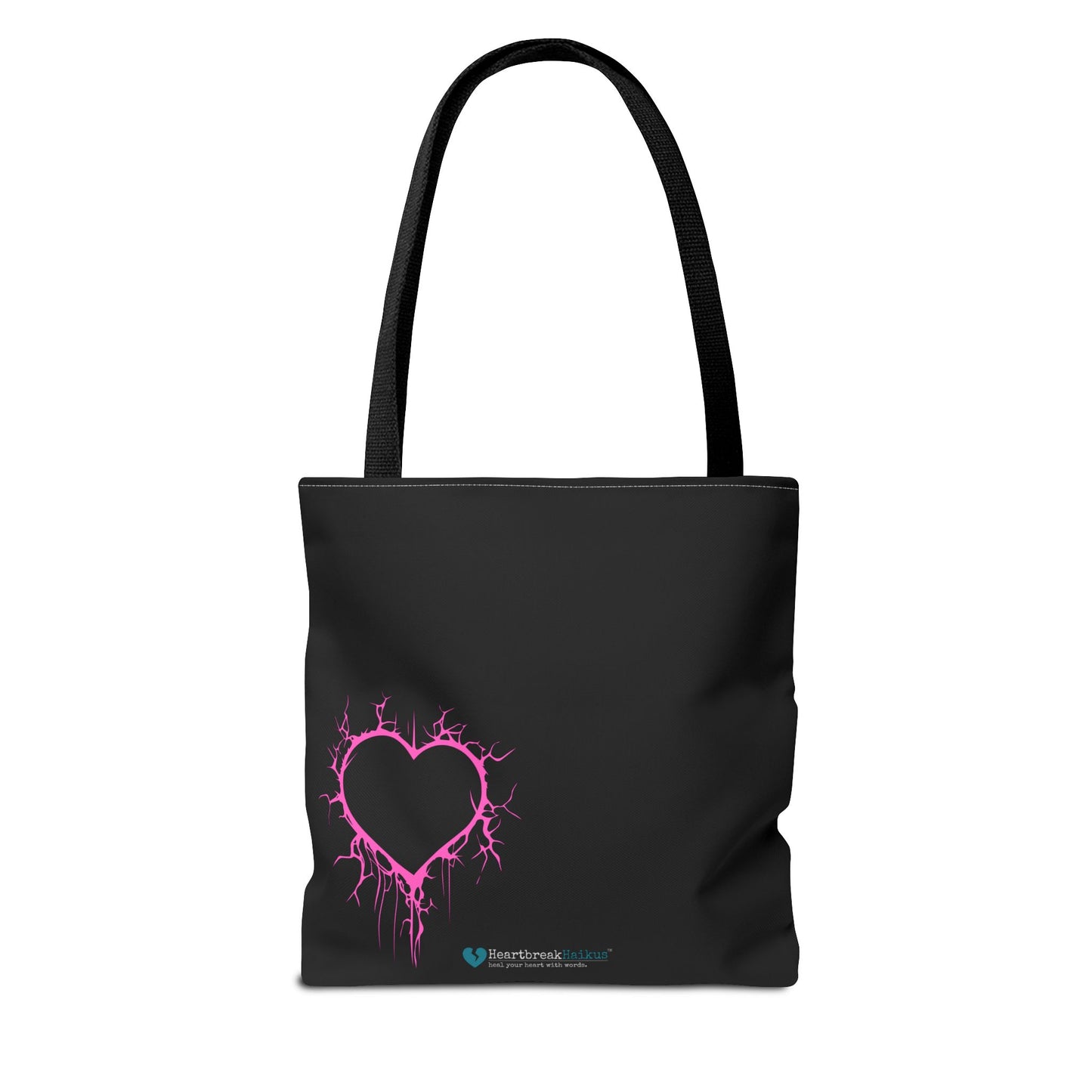 Lightning-Cracked Heart Tote Bag (in Electric Pink) - (The Only Hearts Collection)