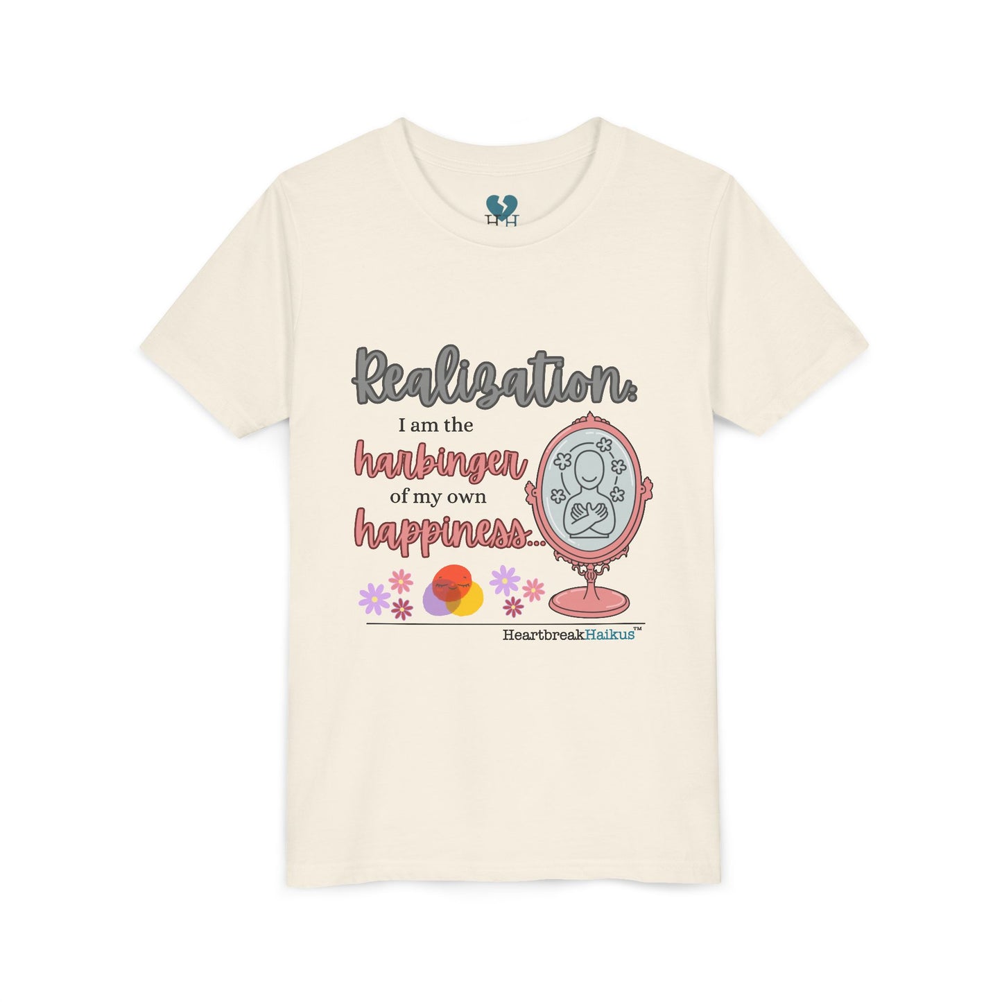 Harbinger of Happiness Haiku - Youth Medium-Weight Happiness Tee