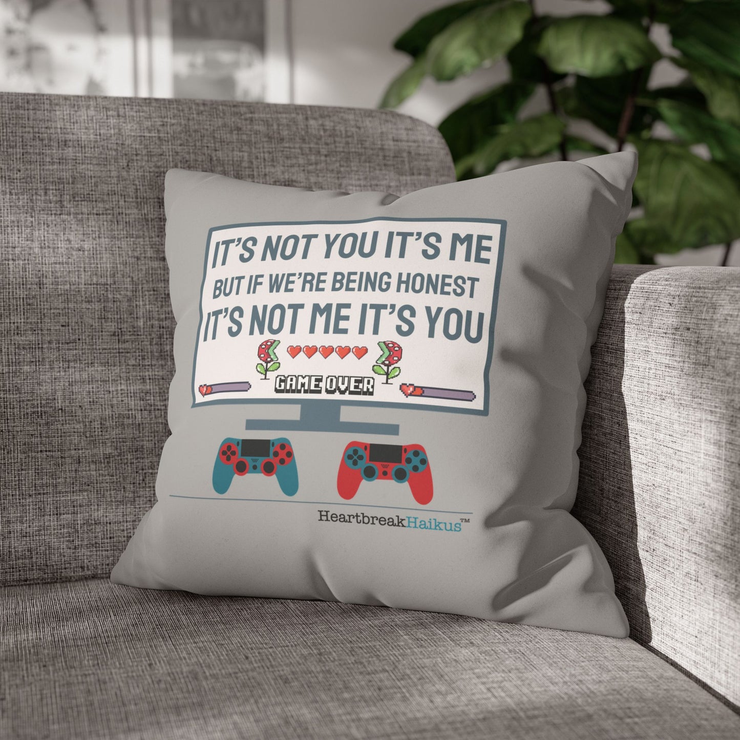 It's Not Me/You Haiku - Faux Suede Square Pillowcase