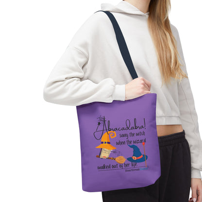 Abracadabra Sang the Witch Haiku - Tote Bag (Dual-sided print in Purple Grape)
