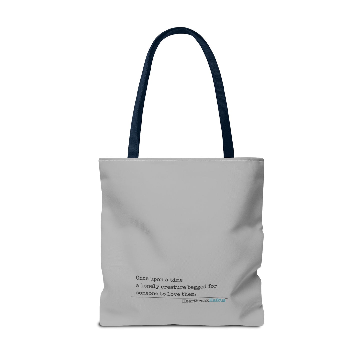 A Lonely Creature Begged Frankenstein Haiku - Tote Bag (Dual-sided print in light grey)