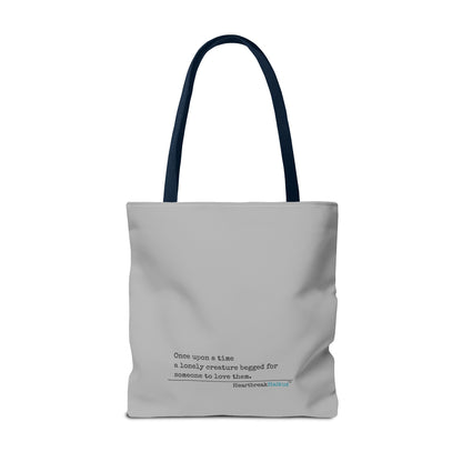 A Lonely Creature Begged Frankenstein Haiku - Tote Bag (Dual-sided print in light grey)