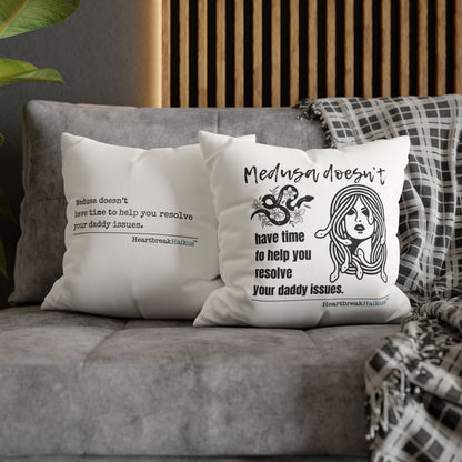 Medusa and Your Daddy Haiku - Faux Suede Square Pillowcase