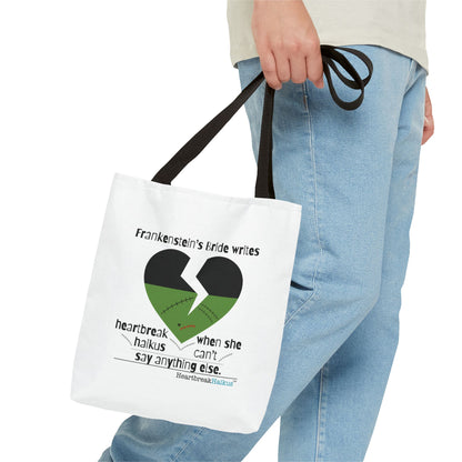 Frankenstein's Bride Writes Heartbreak Haikus - Tote Bag (Dual-sided print in Snow White)