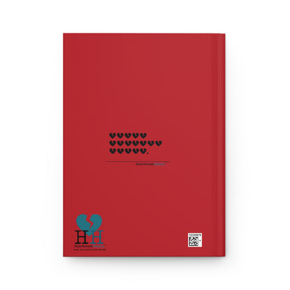Hieroglyph Heartbreak Haiku - Hardcover Journal Design in Holiday Red