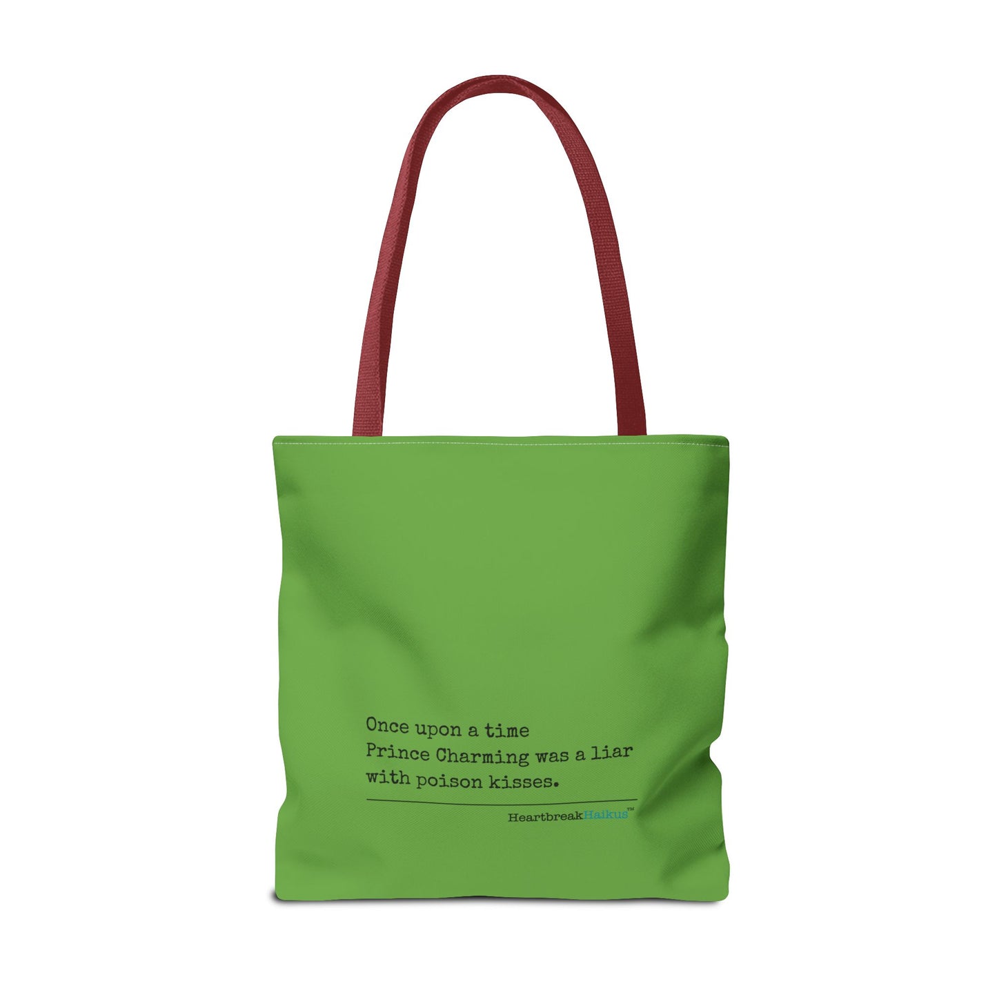 Prince Charming's Poison Kisses Haiku - Tote Bag (Dual-sided print in Wicked Green)
