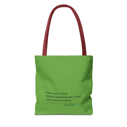 Prince Charming's Poison Kisses Haiku - Tote Bag (Dual-sided print in Wicked Green)
