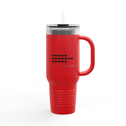 Hieroglyph Heartbreak Haiku - Insulated Travel Mug, 40oz