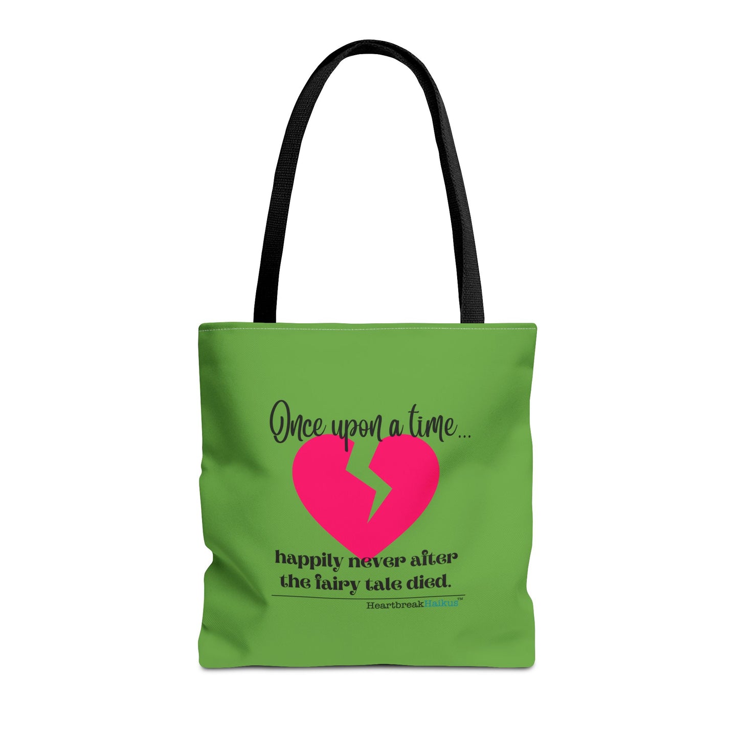 The Fairy Tale Died Haiku - Tote Bag (Dual-sided print in Wicked Green)