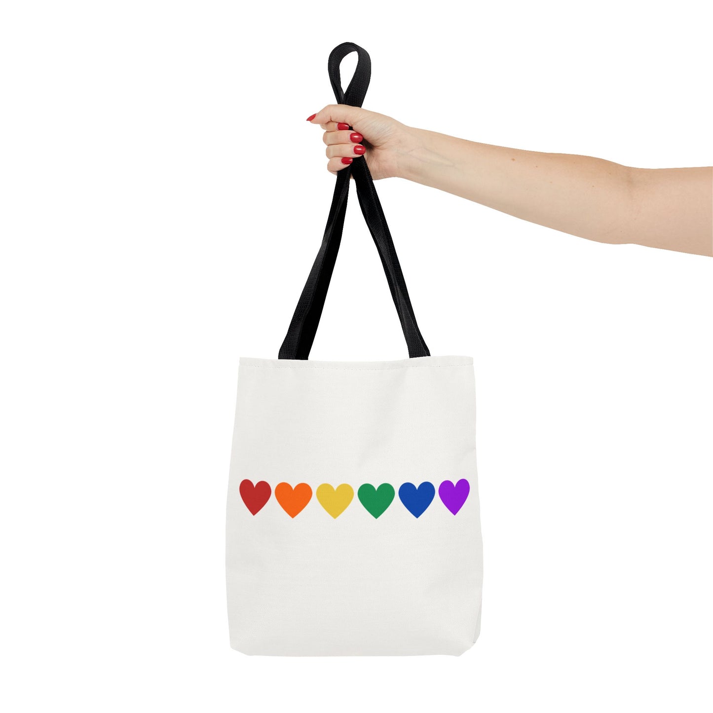 Rainbow Hearts Tote Bag (Single Row) - Only Hearts Collection