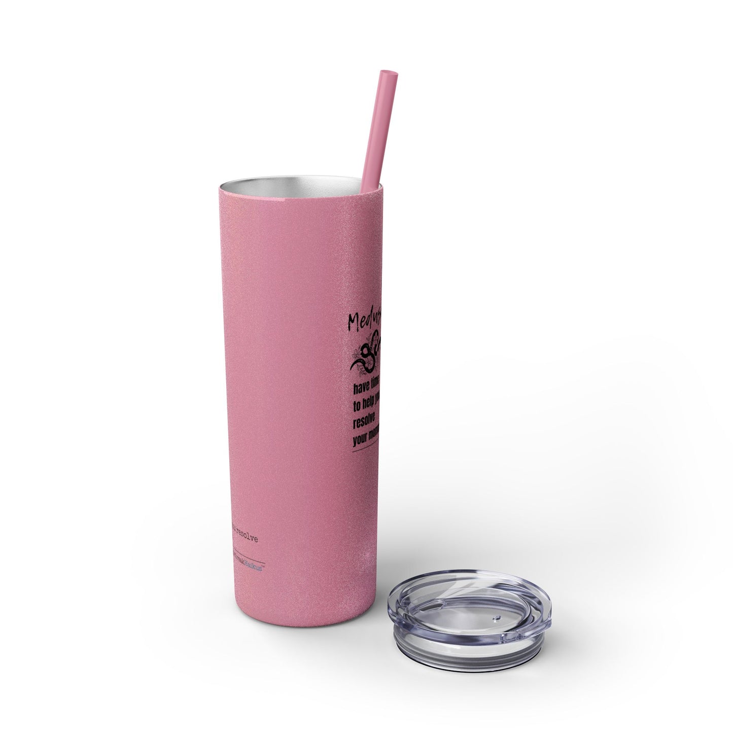 Medusa and Your Mommy Haiku - Skinny Venti Tumbler with Eco-Friendly, Reusable, Matching Straw, 20oz