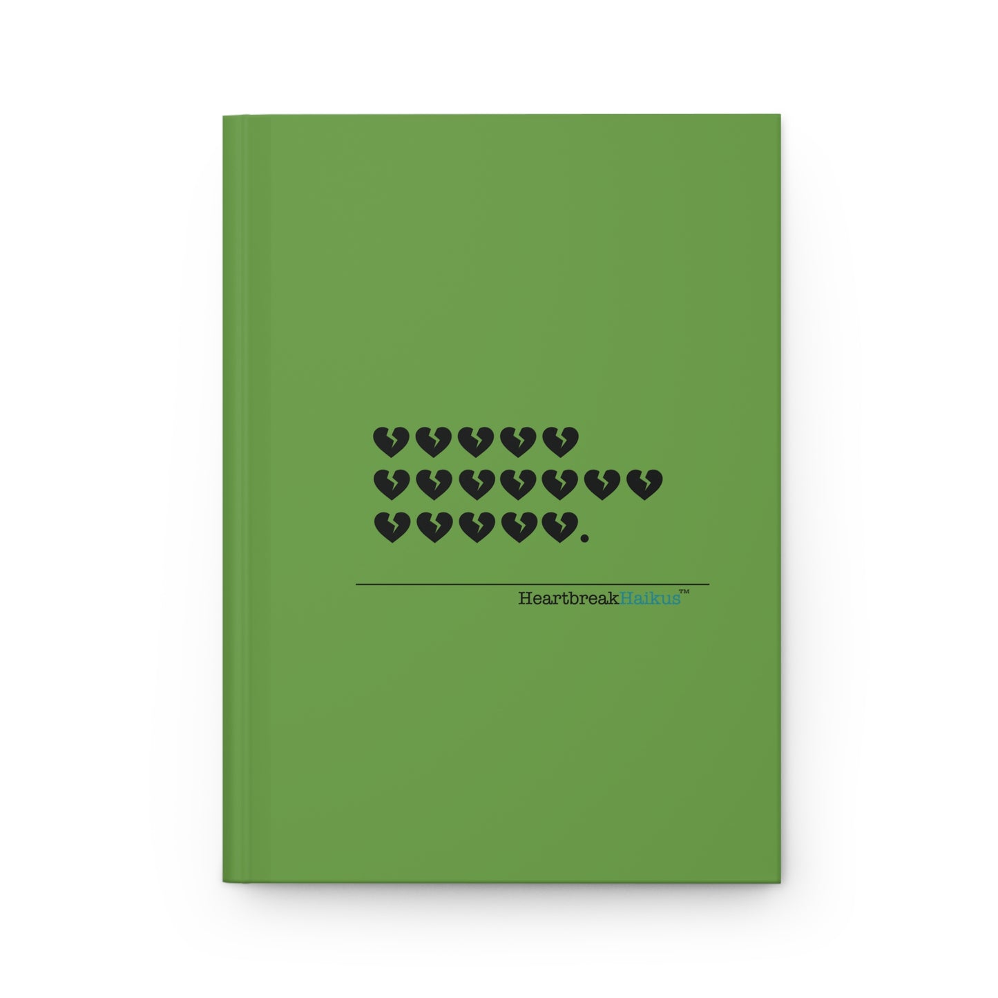 Hieroglyph Heartbreak Haiku - Hardcover Journal Design in Spring Green
